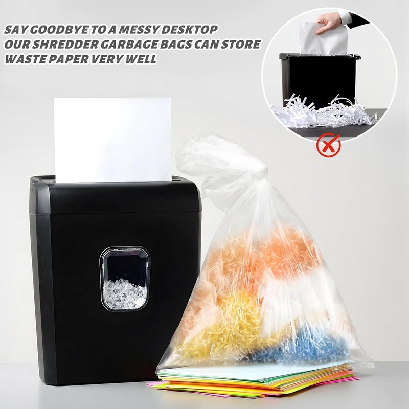 YooNotee 200 Pcs Shredder Bags Large Gallon Size Paper Shredder Bags for Home Office Paper Trash Shredded Materials(23.62 x 27.56 Inches) - Image 2
